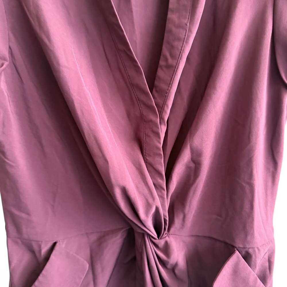 Ark & Co Draped Purple V-Neck Dress - Picture 5 of 12